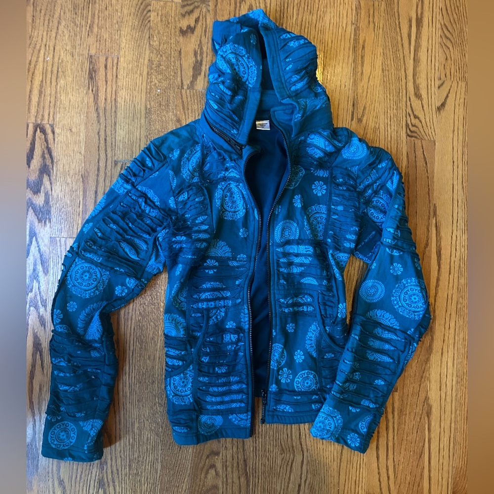 Fully reversible cotton zip up Jacket